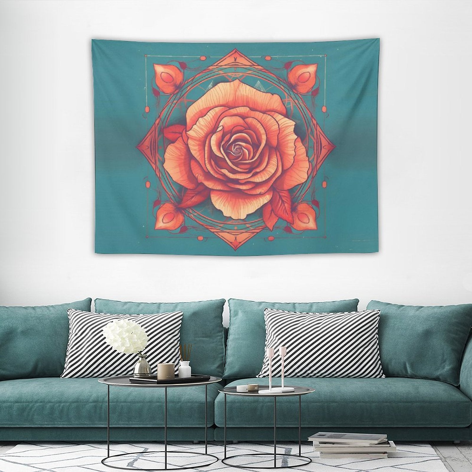 Tapiz de pared de rosas