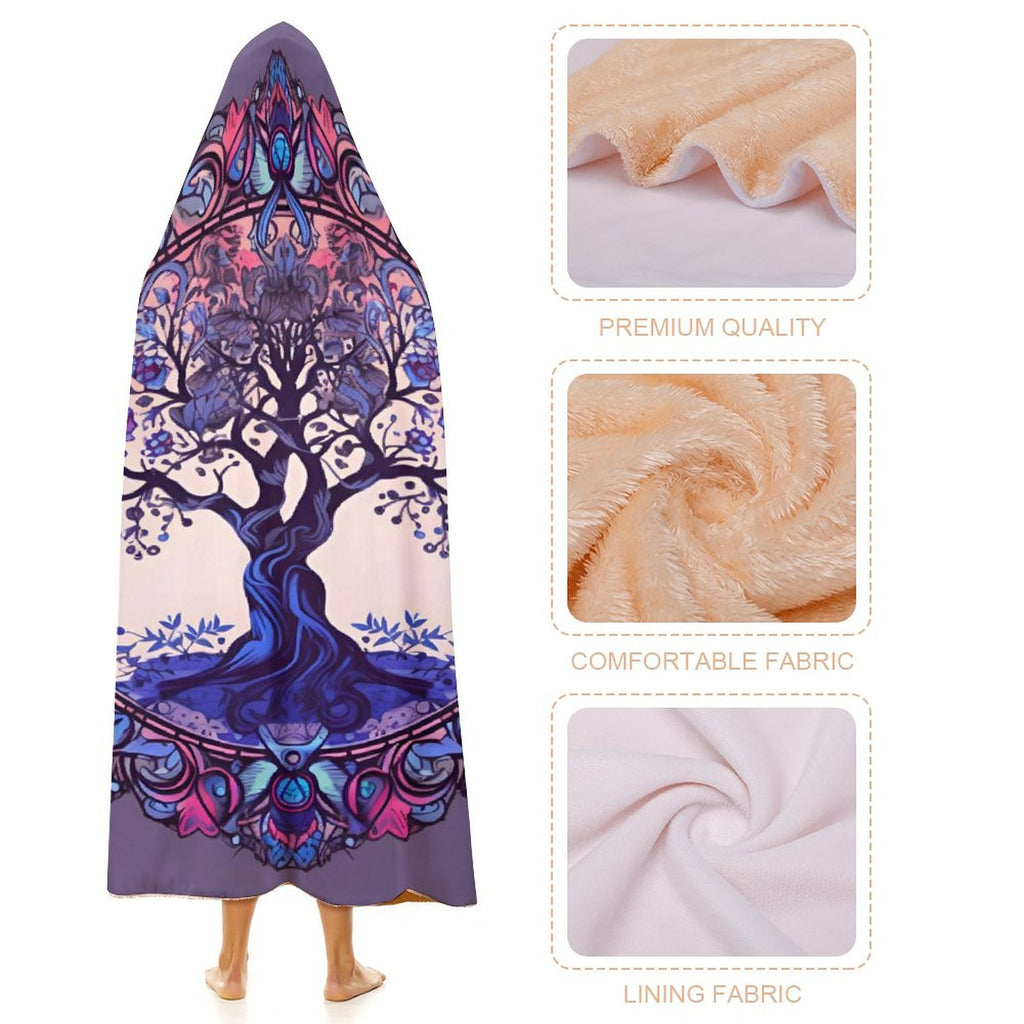 Manta con capucha de árbol