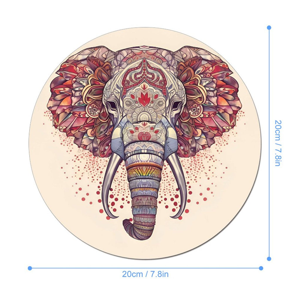 Elephant Round Mouse Pad