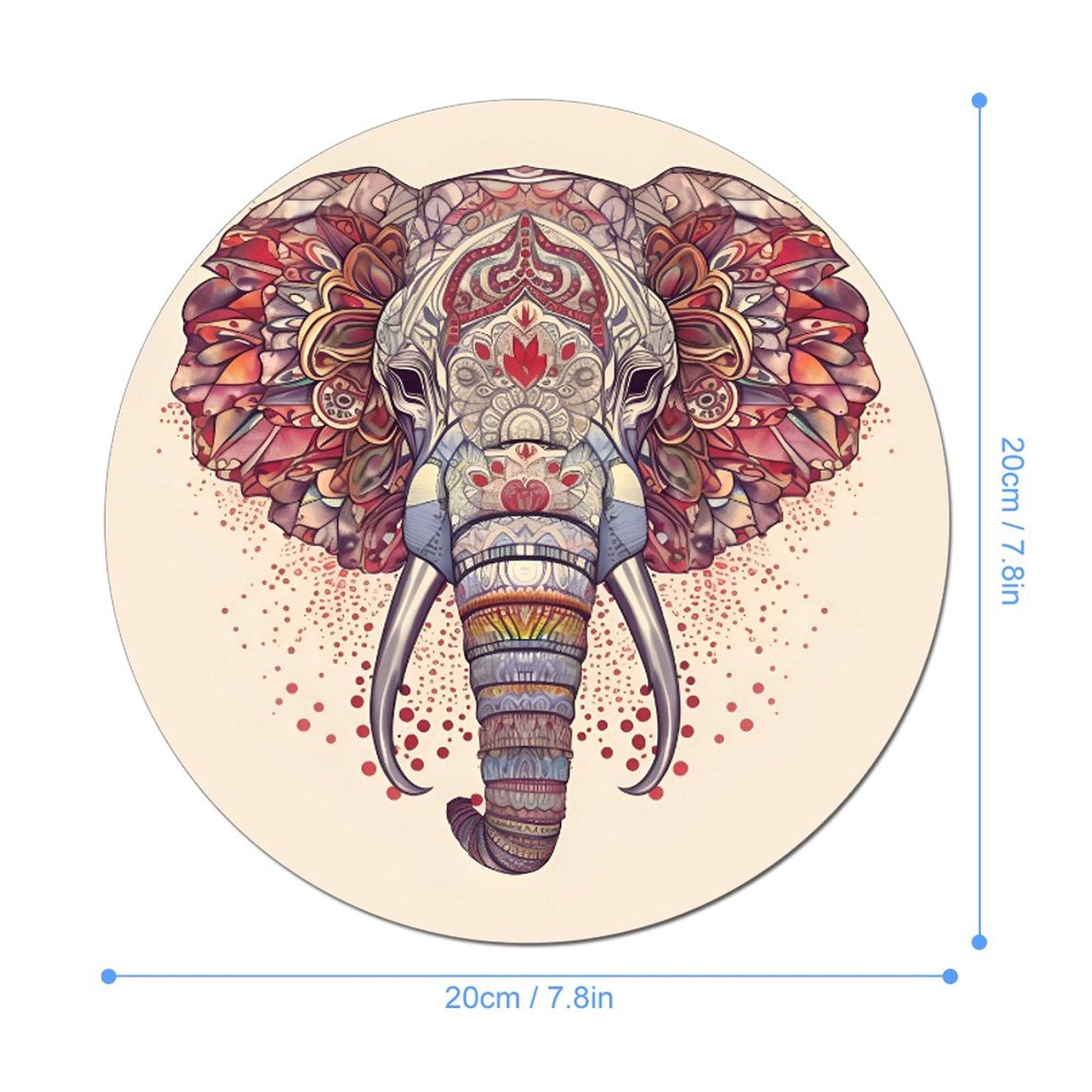 Elephant Round Mouse Pad