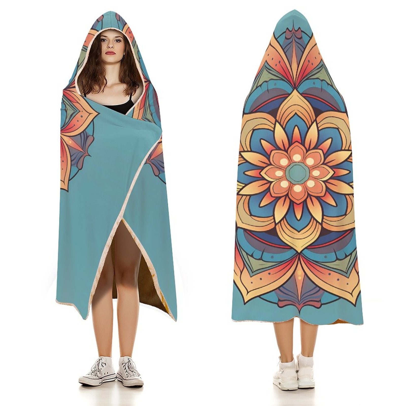 Lotus Hooded Blanket