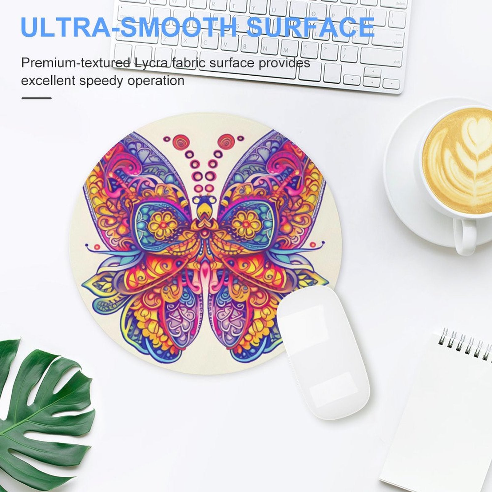 Butterfly Round Mouse Pad