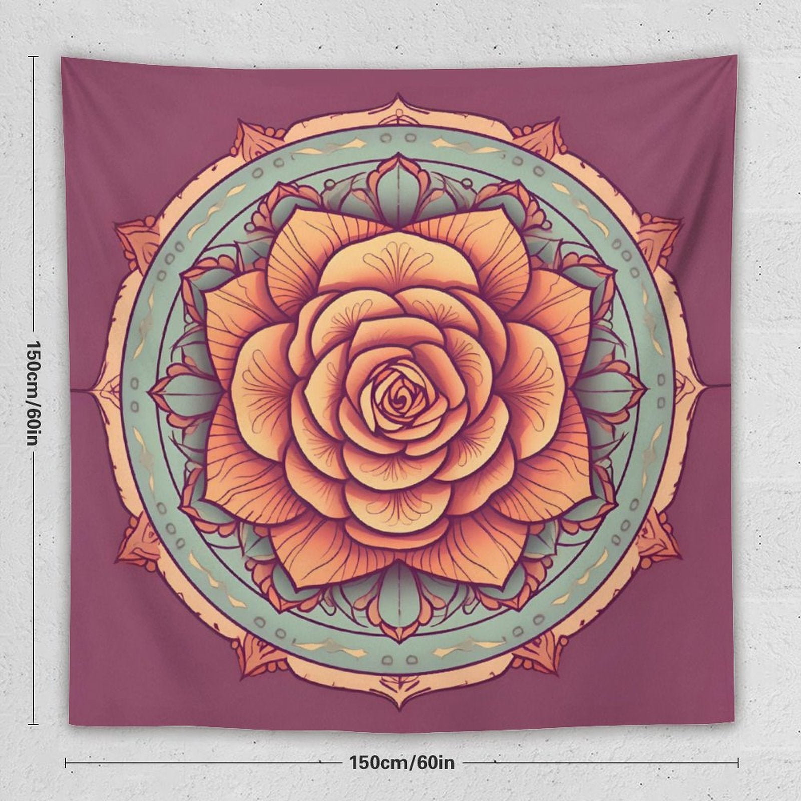 Tapiz de pared de rosas