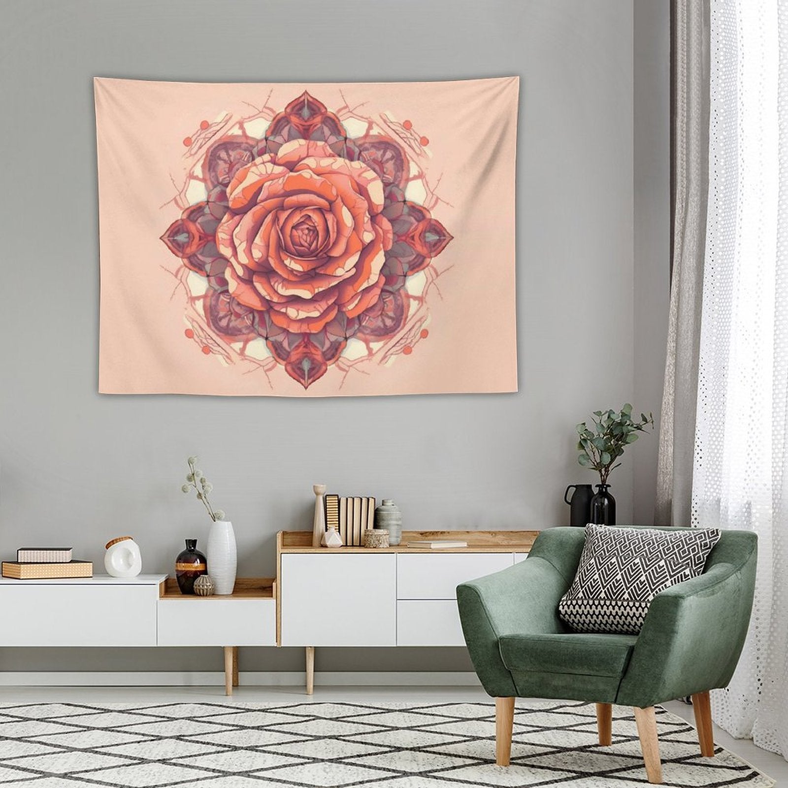 Rose Wall Tapestry