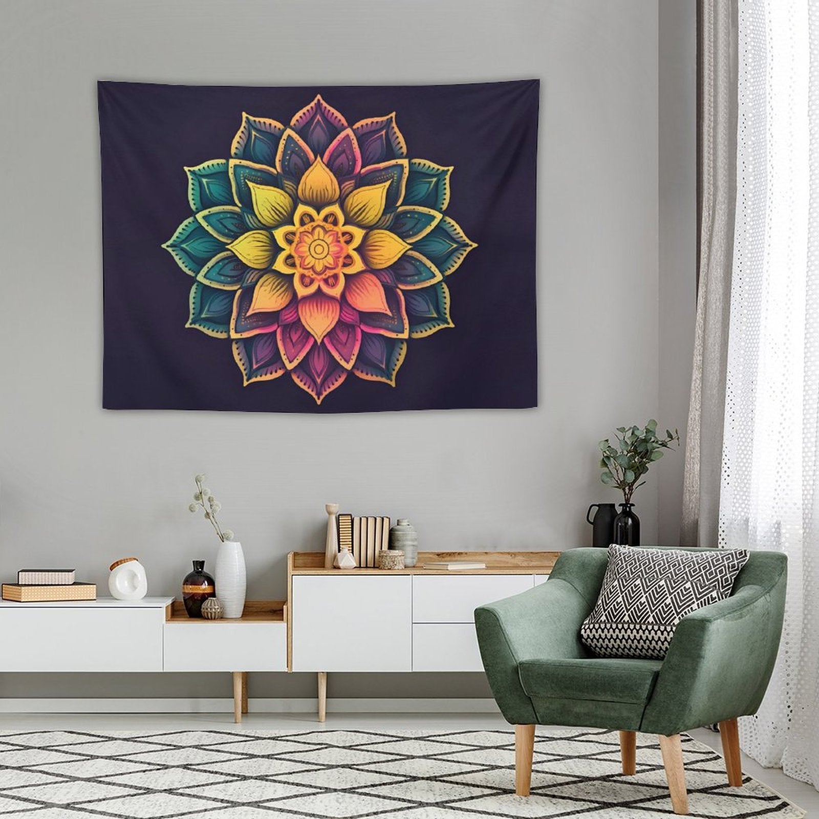 Tapiz de pared de loto
