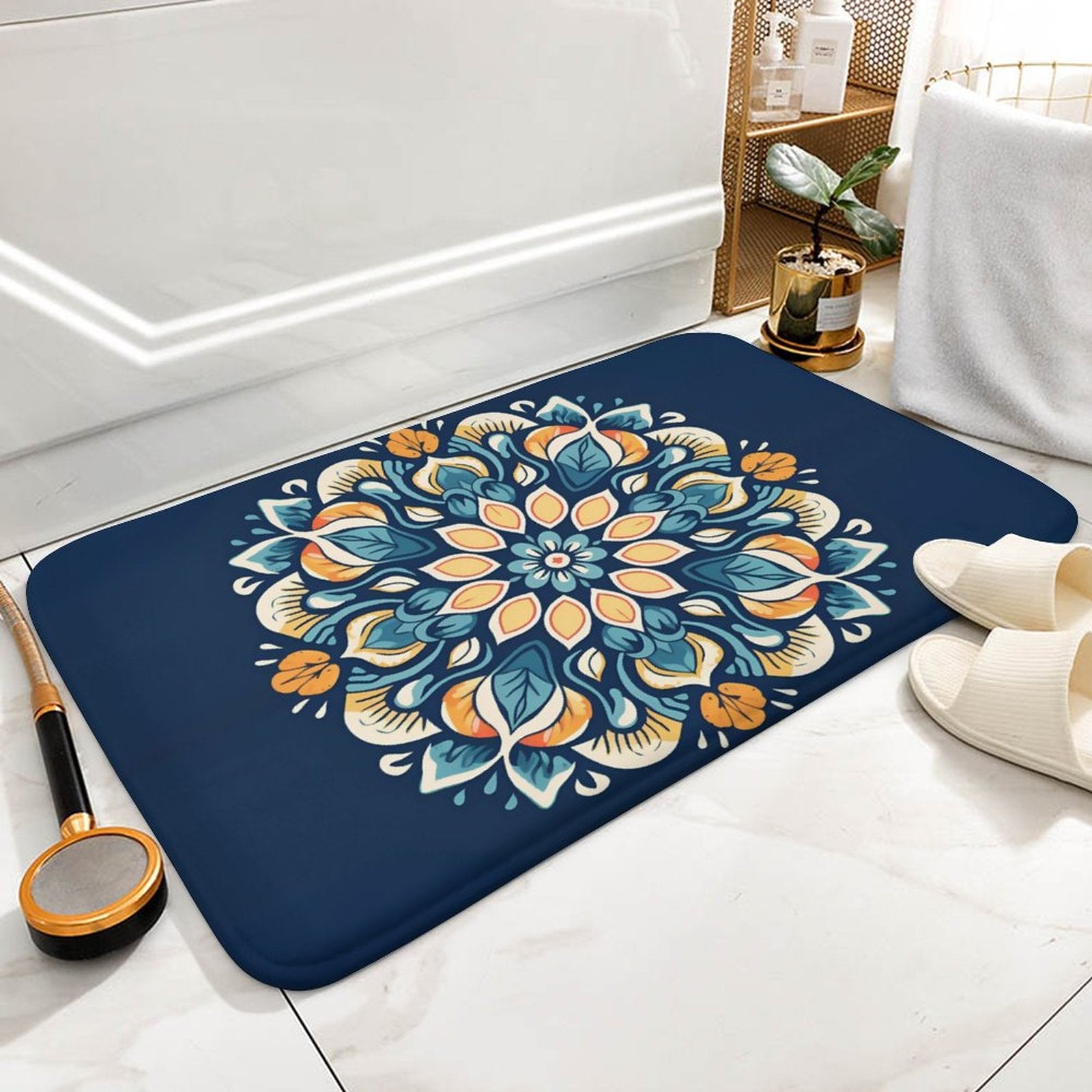 Flower Coral Velvet Rug