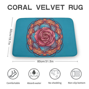 Rose Coral Velvet Rug