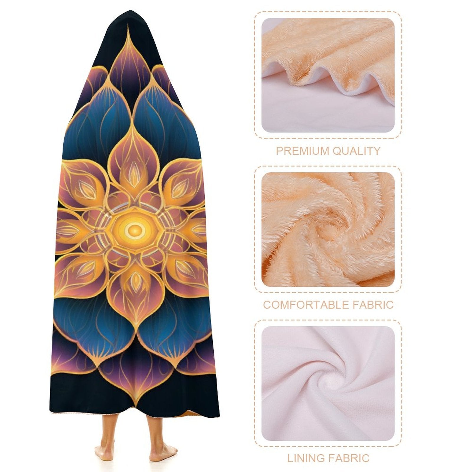 Manta con capucha Lotus