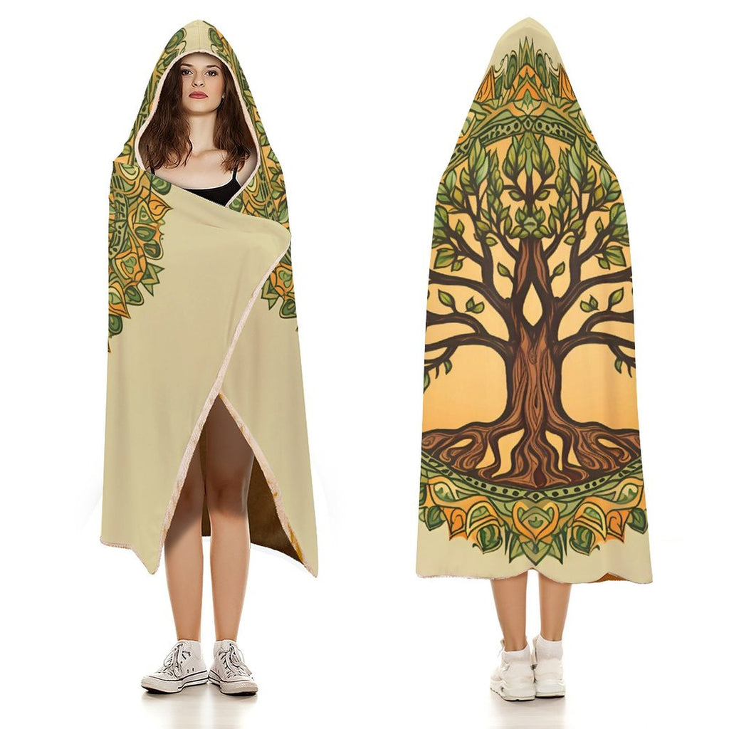 Manta con capucha de árbol