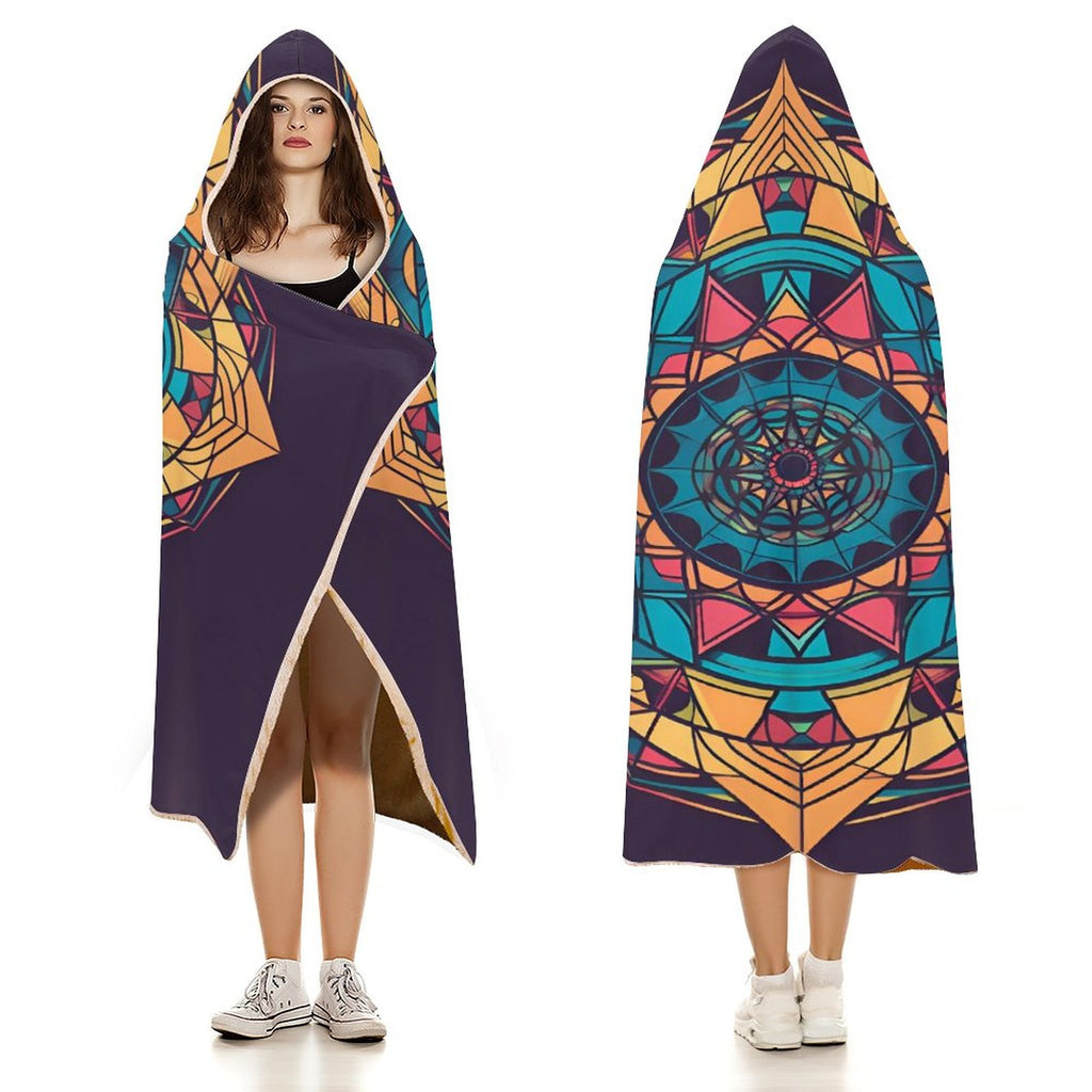 Geometric Hooded Blanket