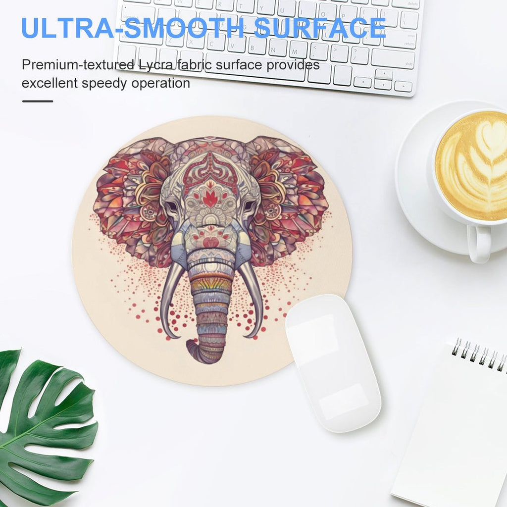 Elephant Round Mouse Pad