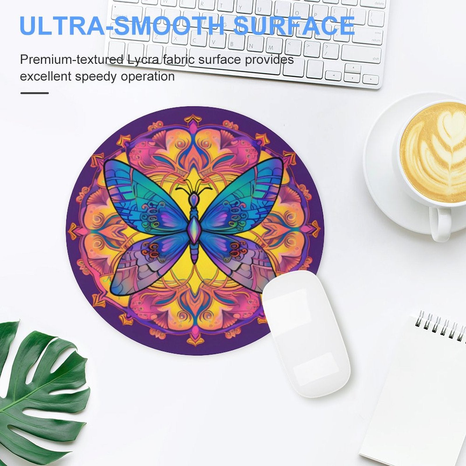 Butterfly Round Mouse Pad