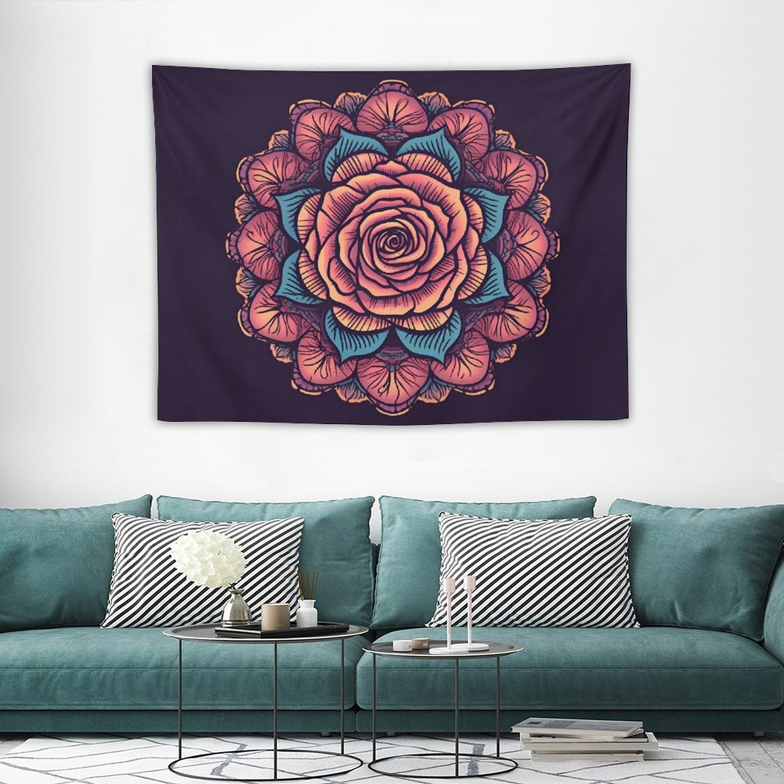 Tapiz de pared de rosas