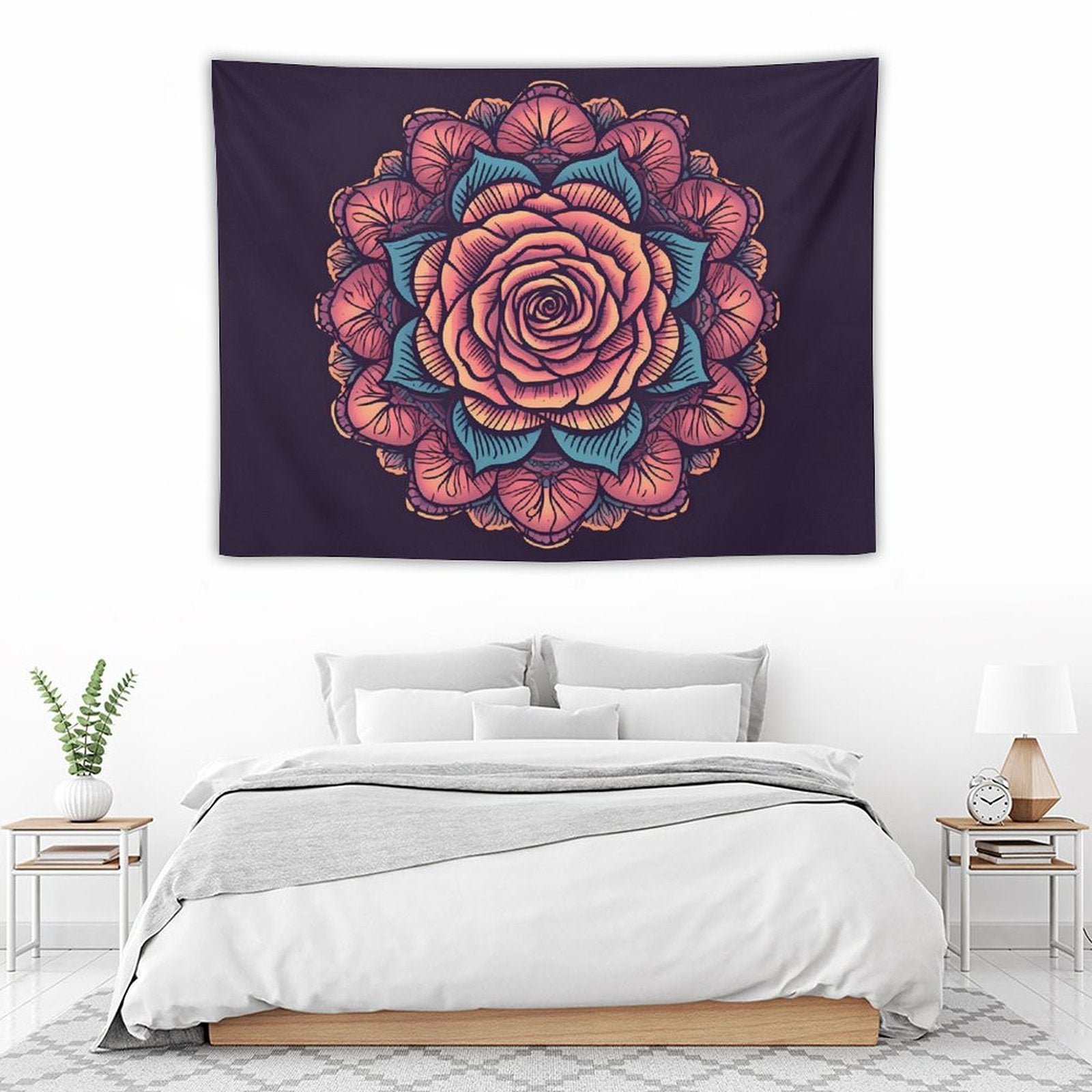 Tapiz de pared de rosas