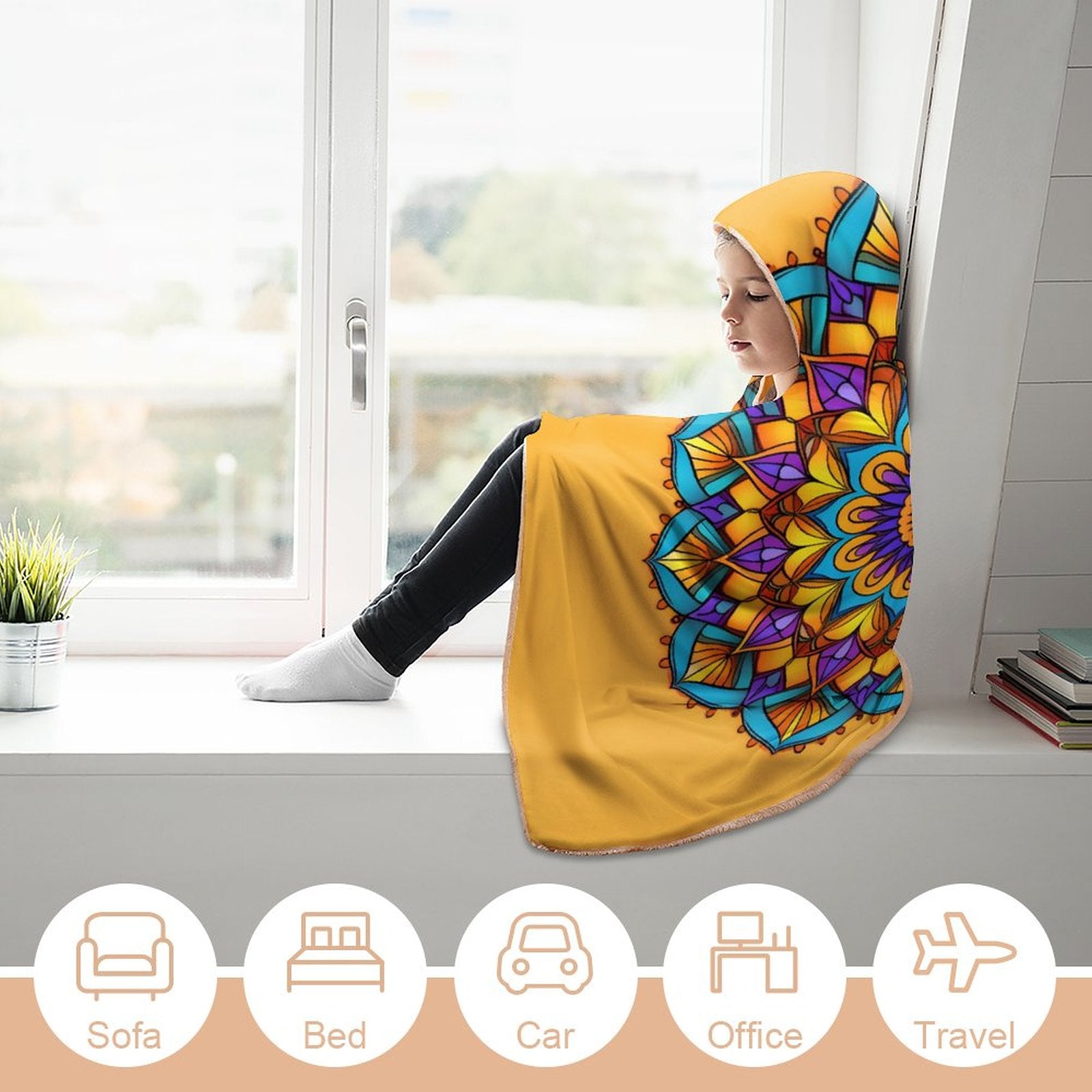 Sunflower Hooded Blanket