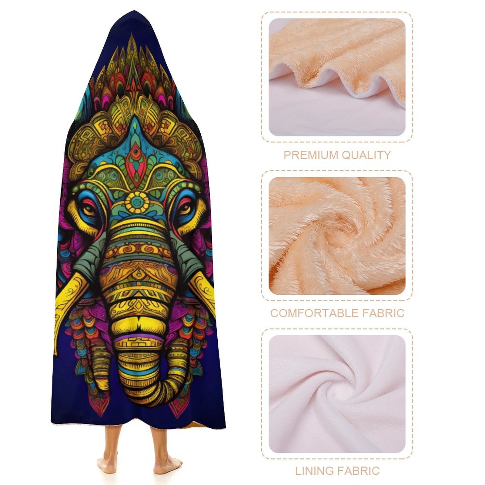 Elephant Hooded Blanket