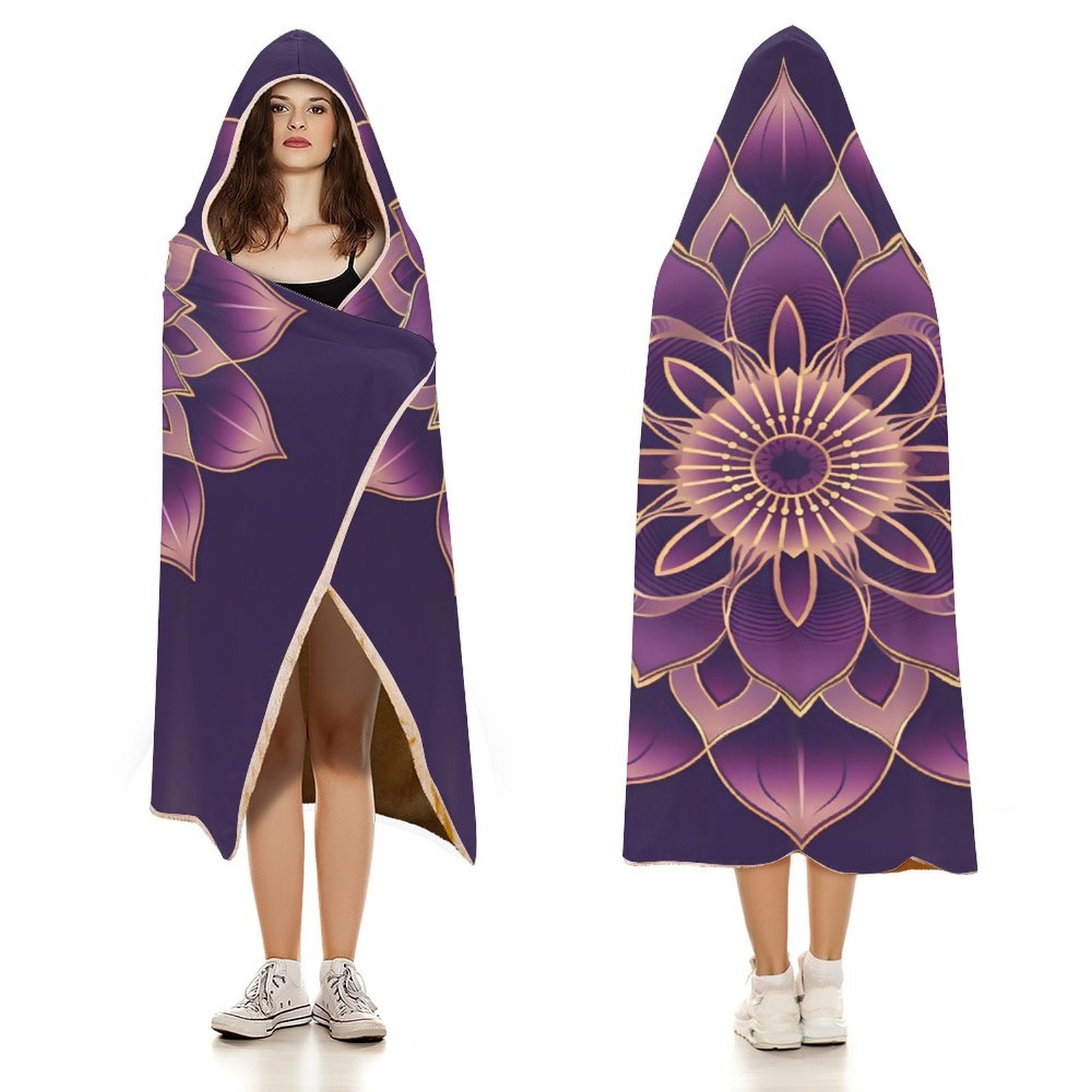 Lotus Hooded Blanket