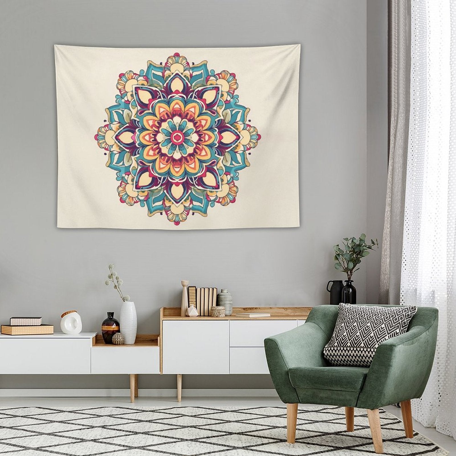 Tapiz de pared de flores