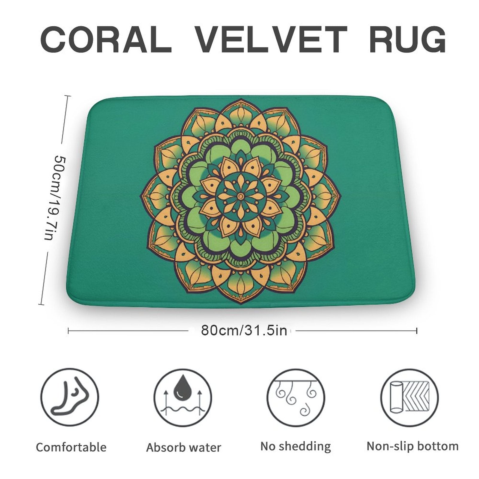 Lotus Coral Velvet Rug