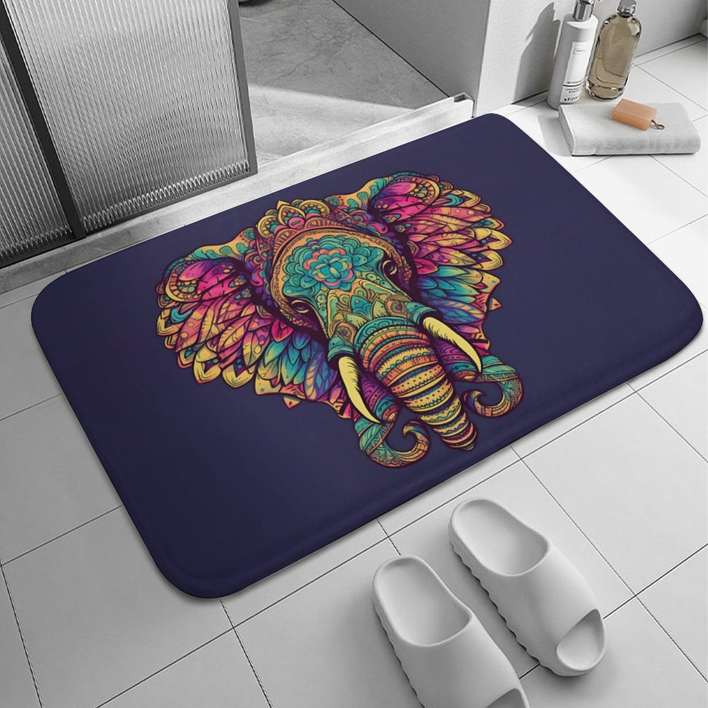 Tappeto in velluto corallo elefante