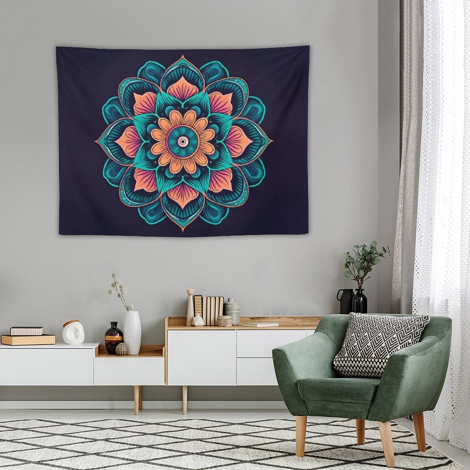 Tapiz de pared de flores