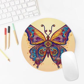 Butterfly Round Mouse Pad