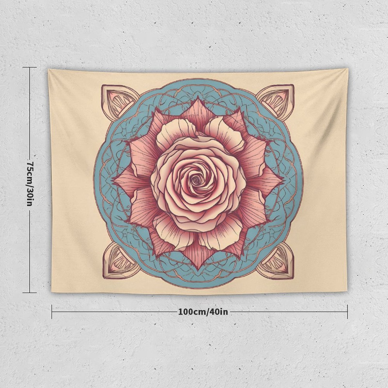 Tapiz de pared de rosas