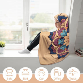 Lotus Hooded Blanket