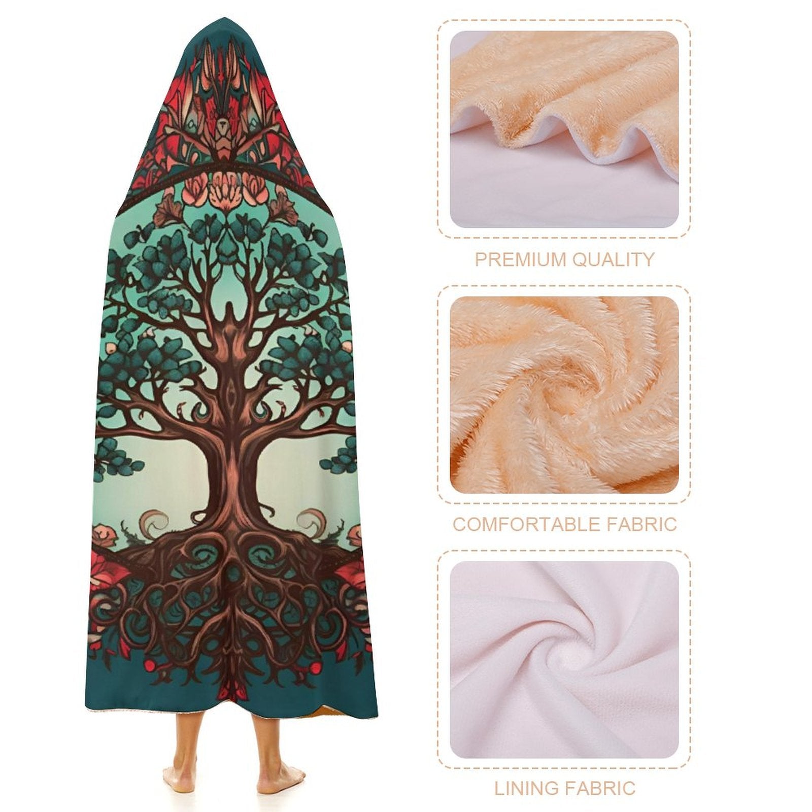 Tree Hooded Blanket