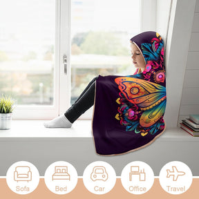 Butterfly Hooded Blanket