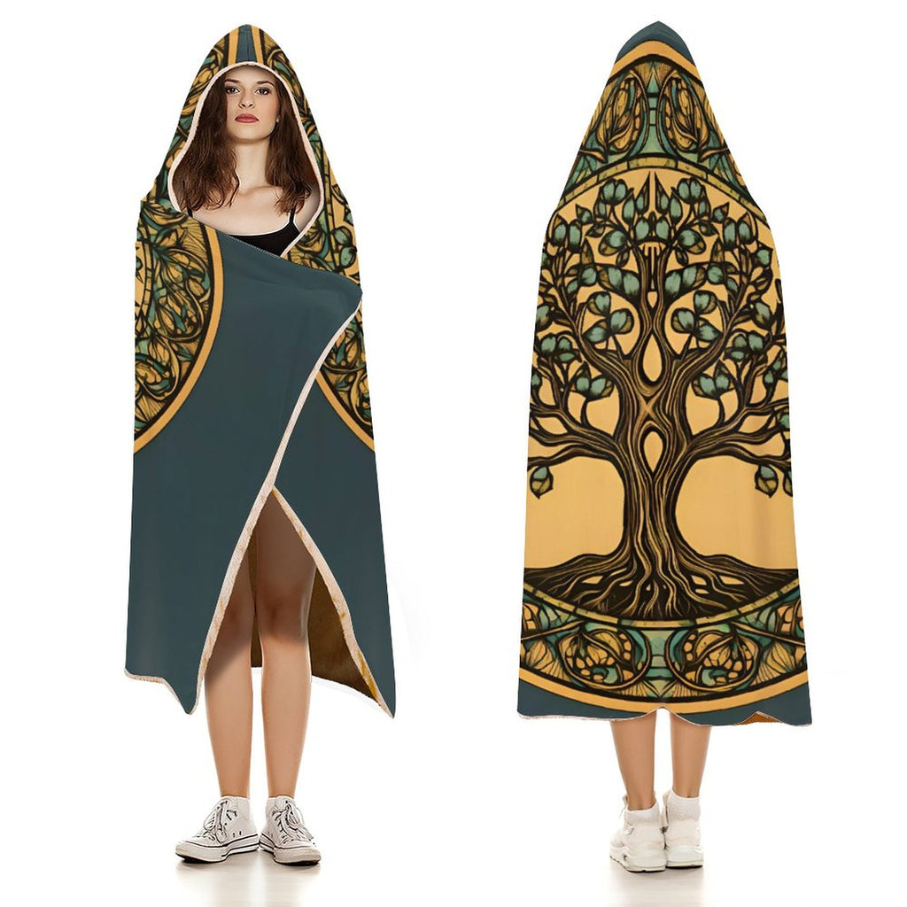 Manta con capucha de árbol