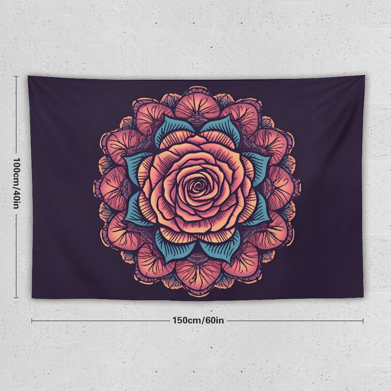 Tapiz de pared de rosas