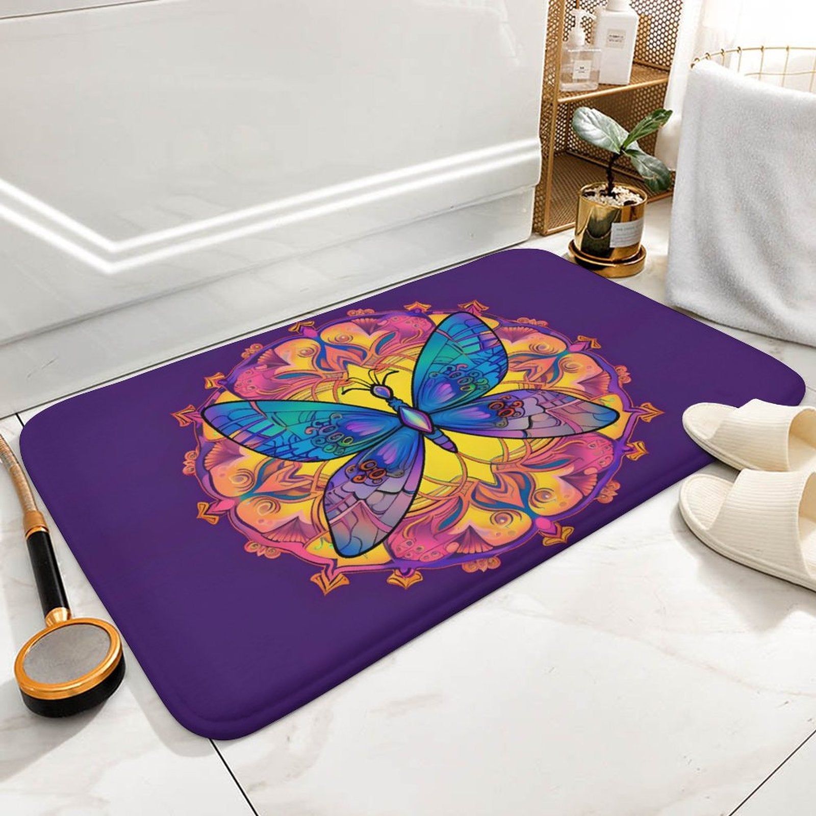 Butterfly Coral Velvet Rug