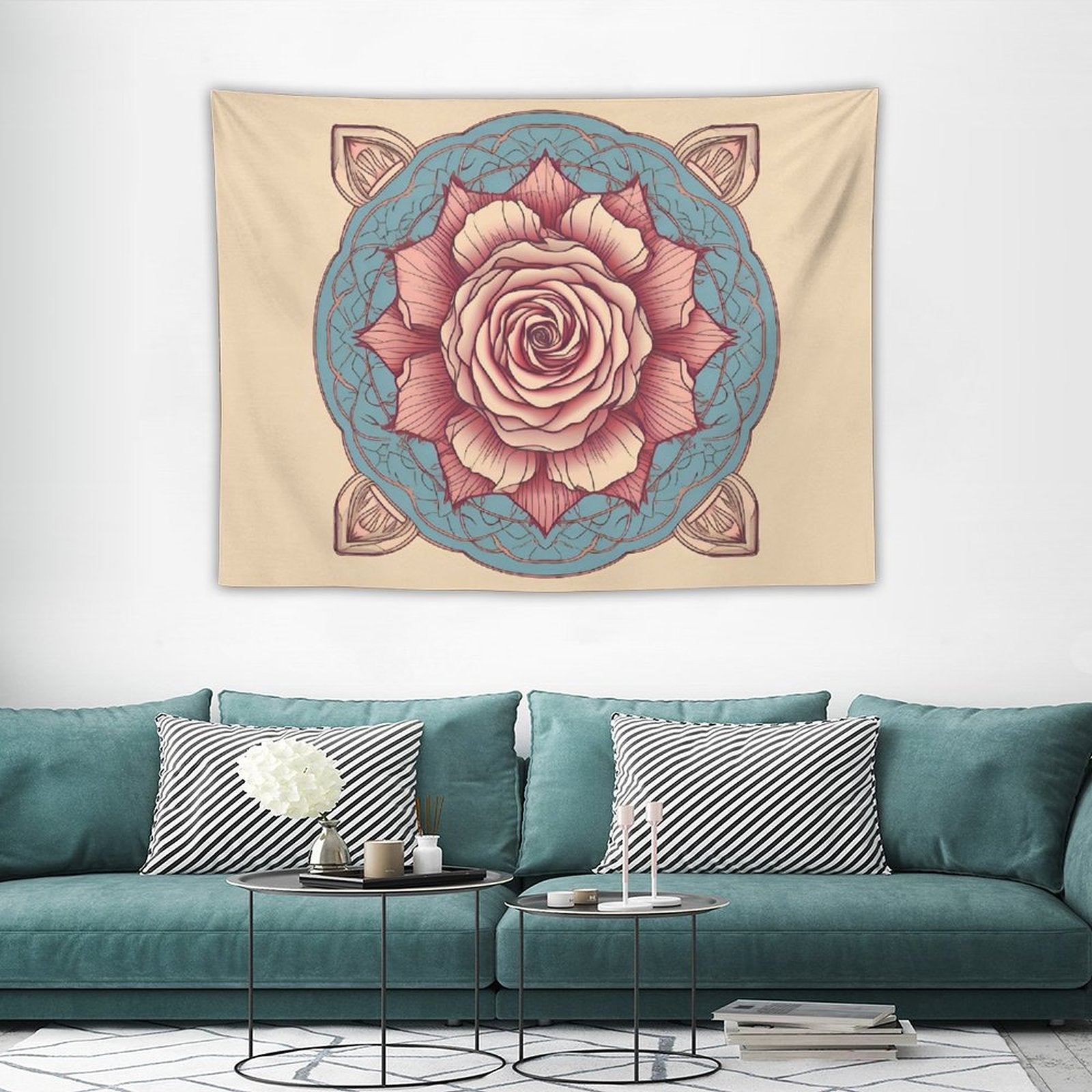Tapiz de pared de rosas