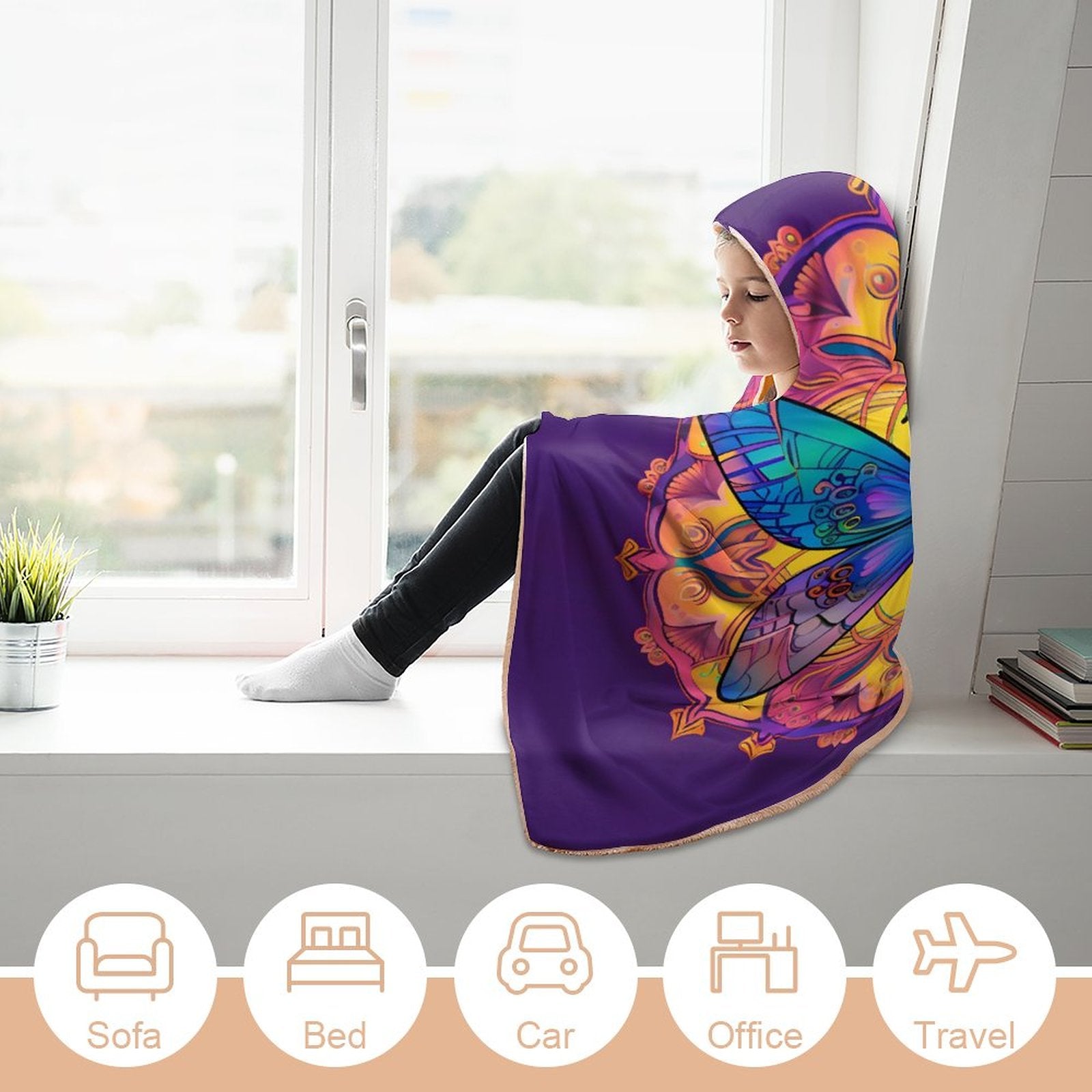 Butterfly Hooded Blanket