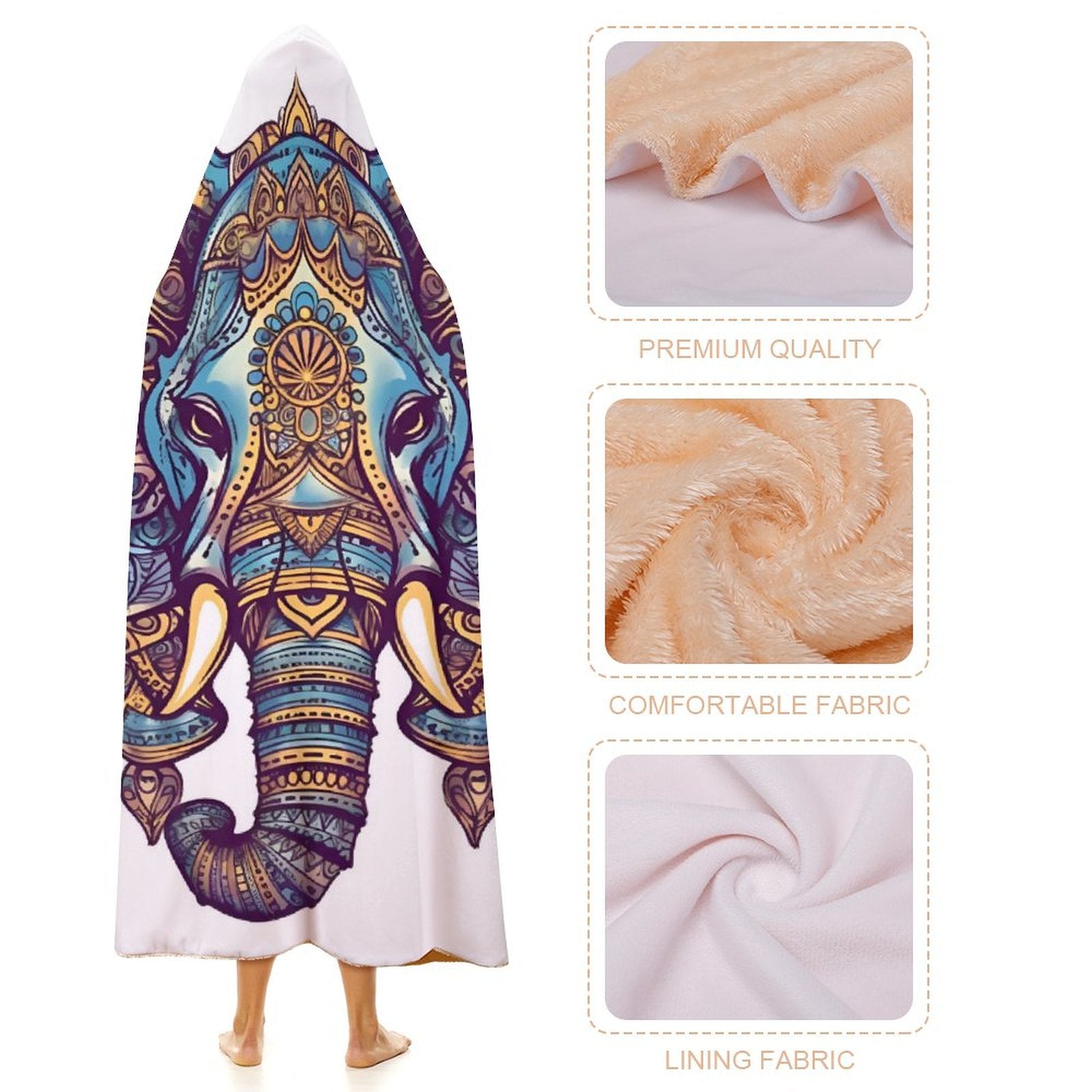 Elephant Hooded Blanket