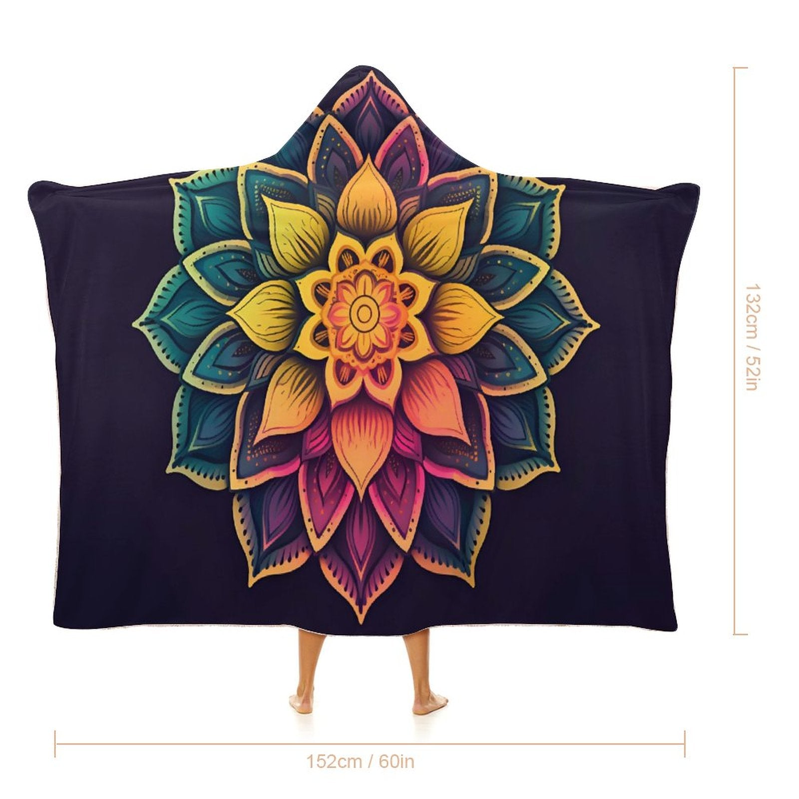 Lotus Hooded Blanket