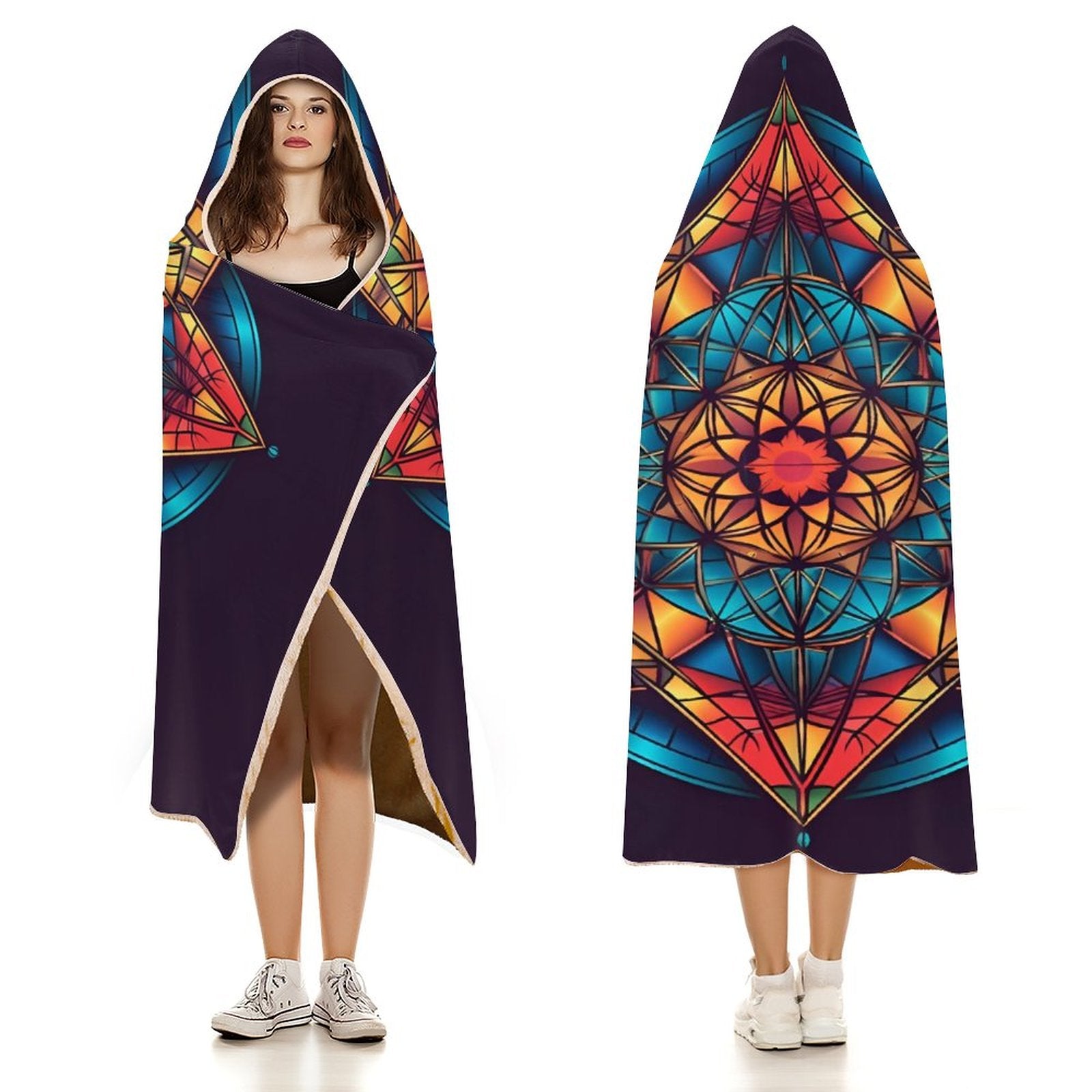 Geometric Hooded Blanket