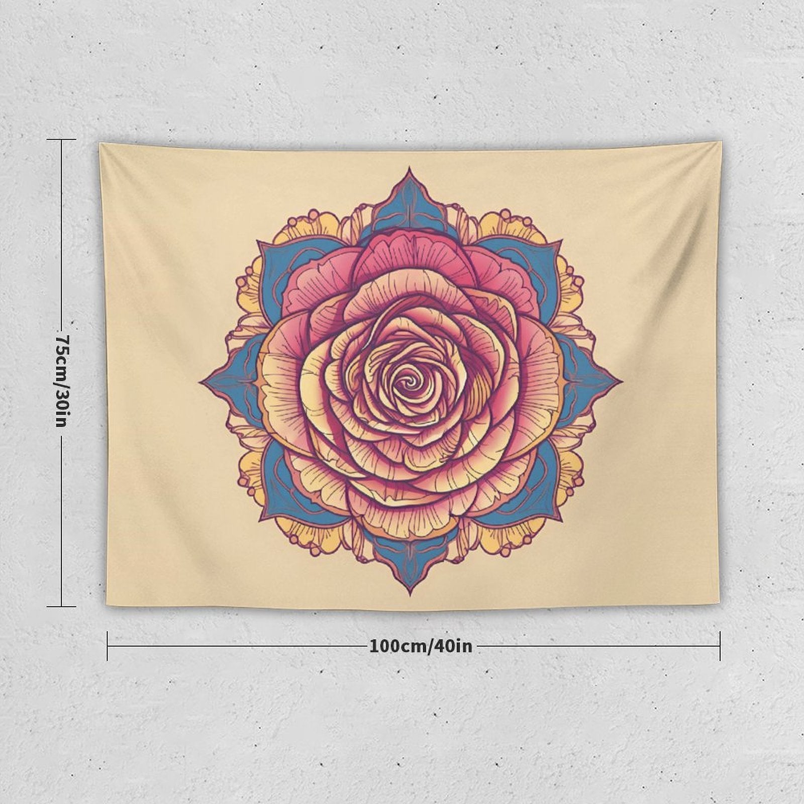 Tapiz de pared de rosas