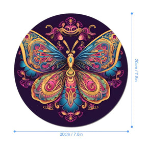 Butterfly Round Mouse Pad