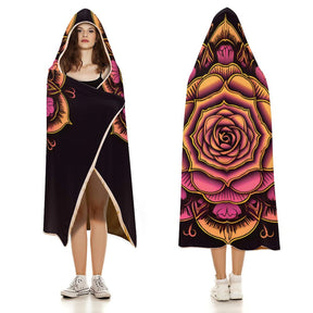 Rose Hooded Blanket