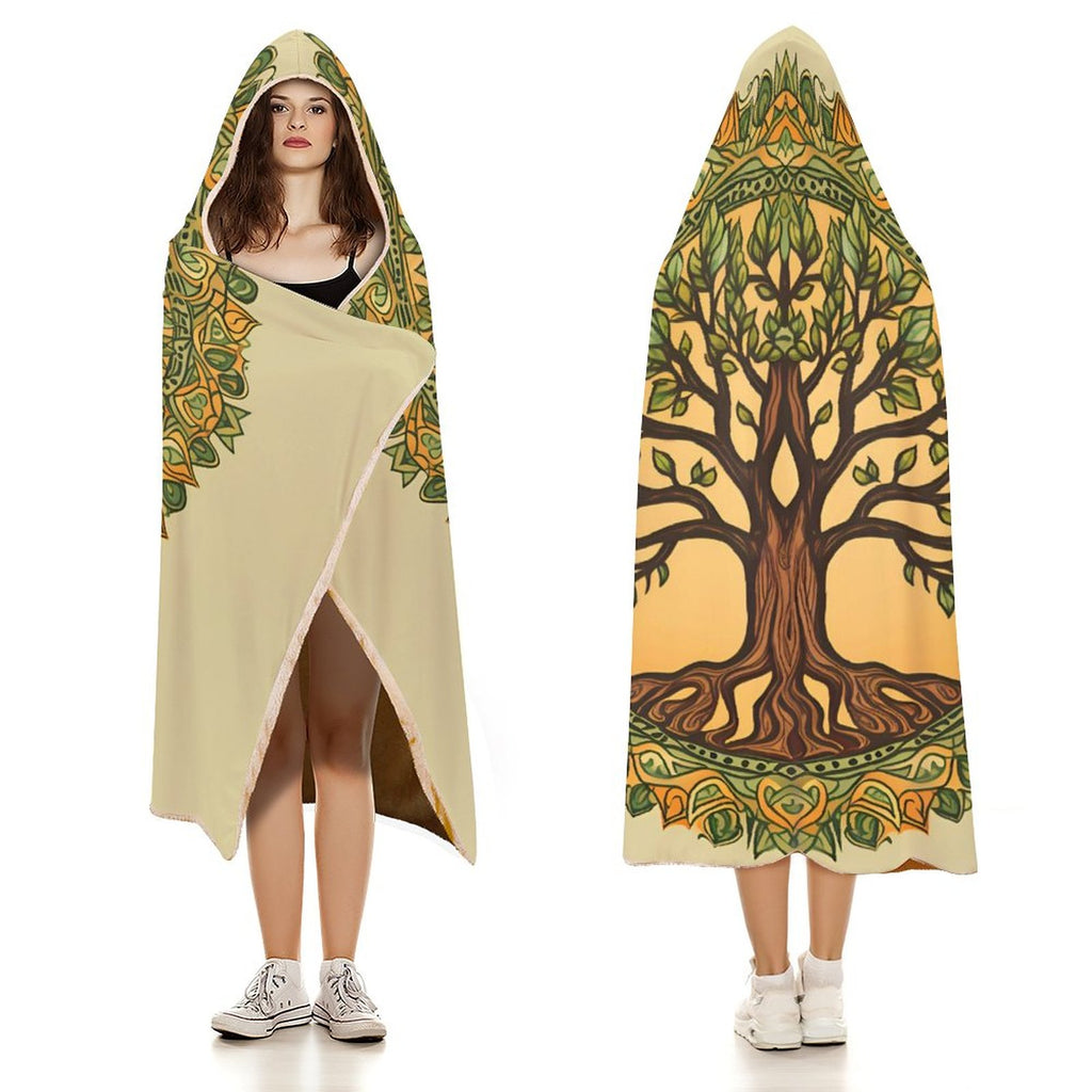 Manta con capucha de árbol
