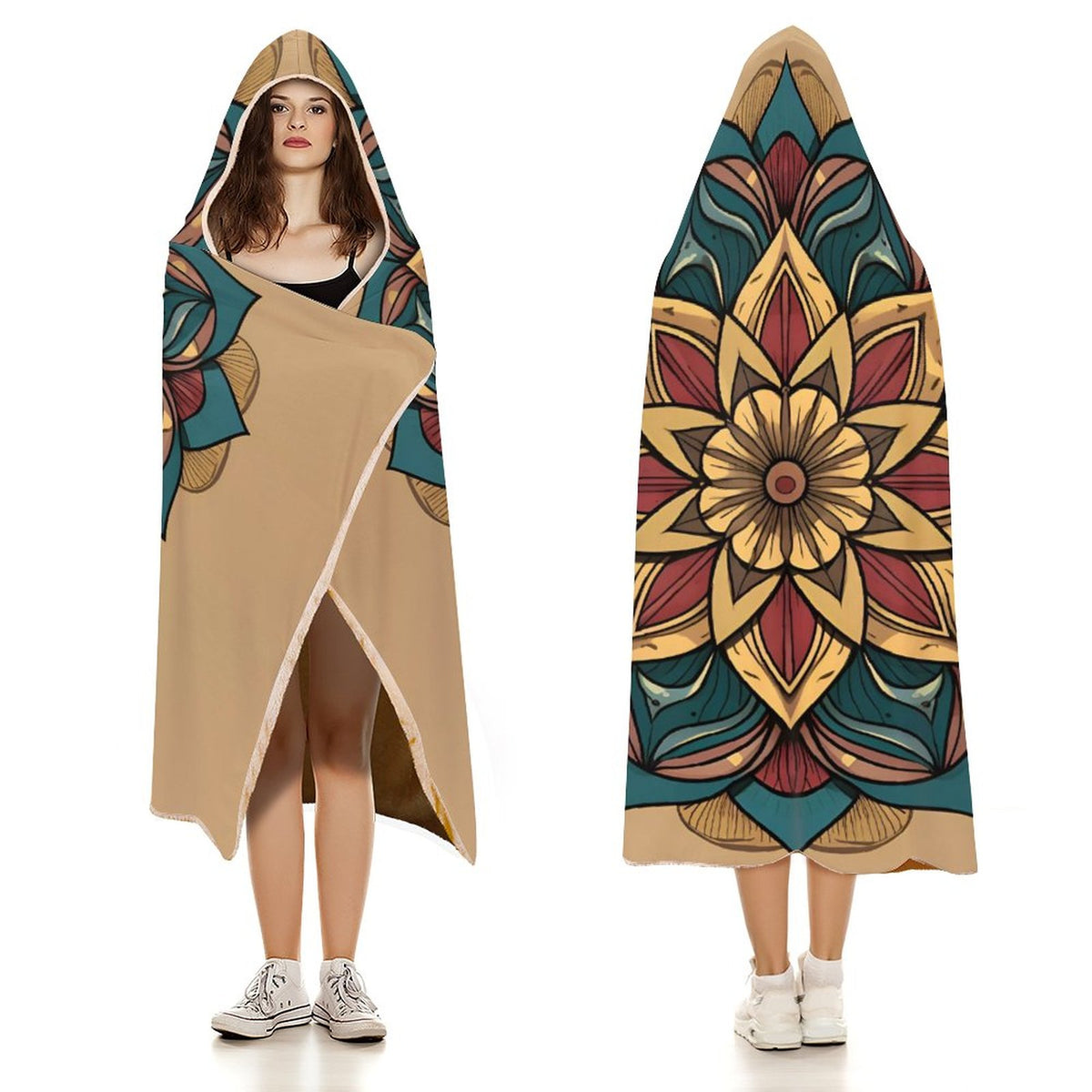 Lotus Hooded Blanket