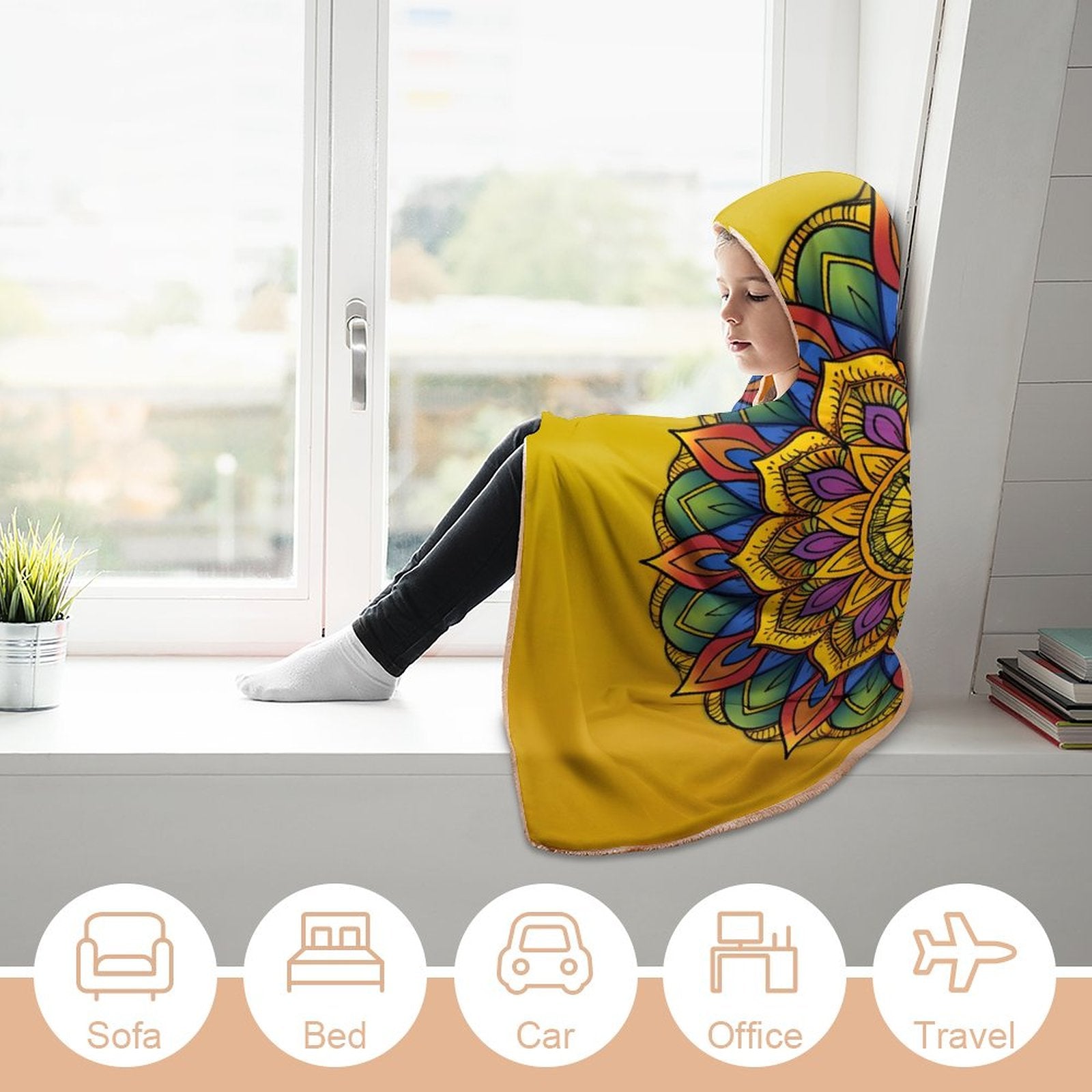 Sunflower Hooded Blanket