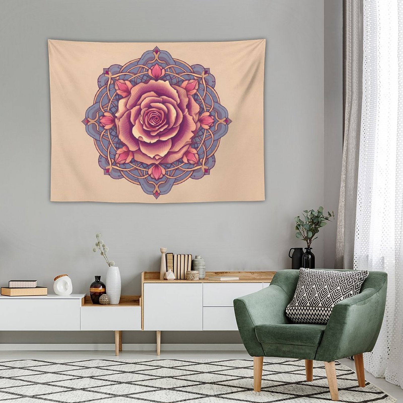 Rose Wall Tapestry