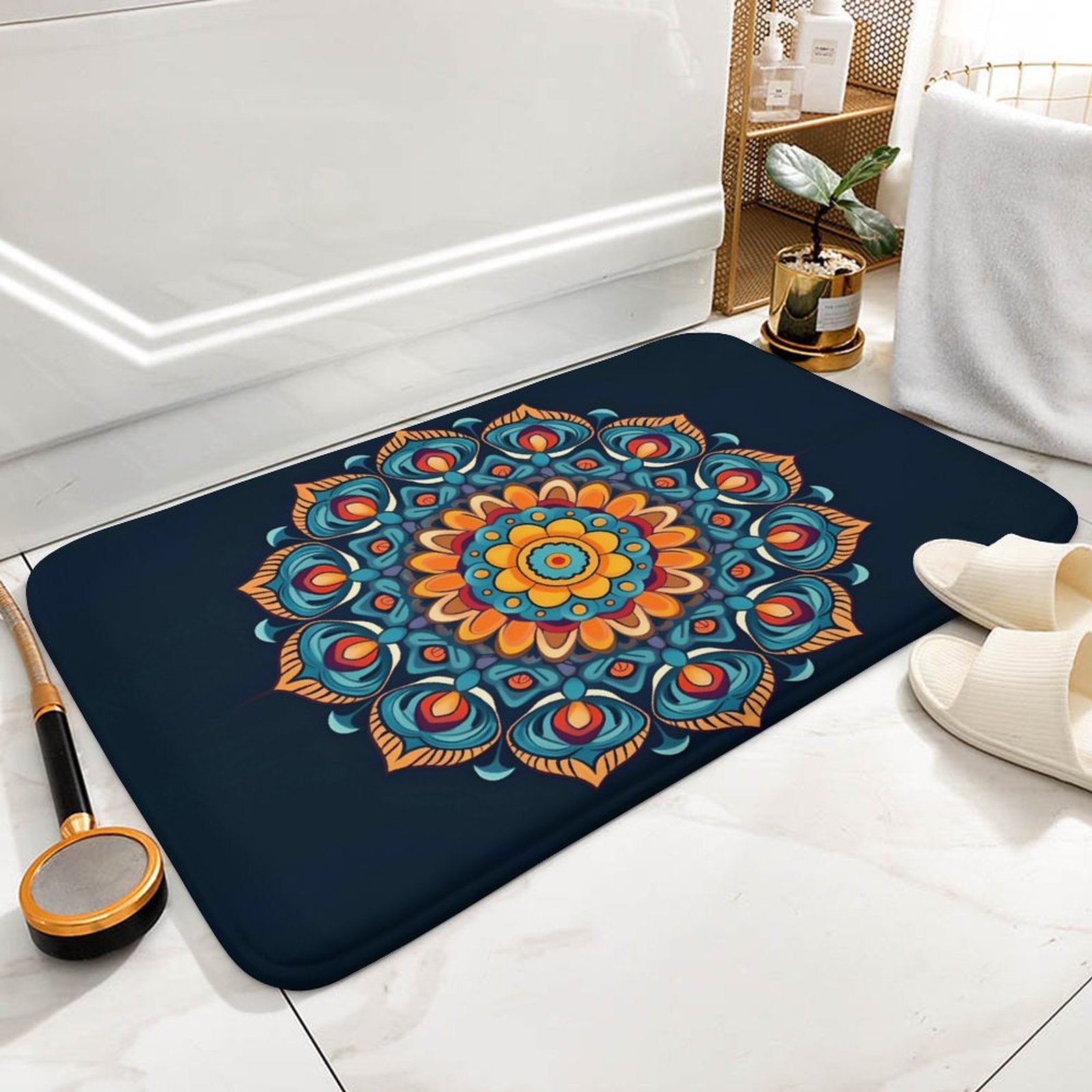 Flower Coral Velvet Rug