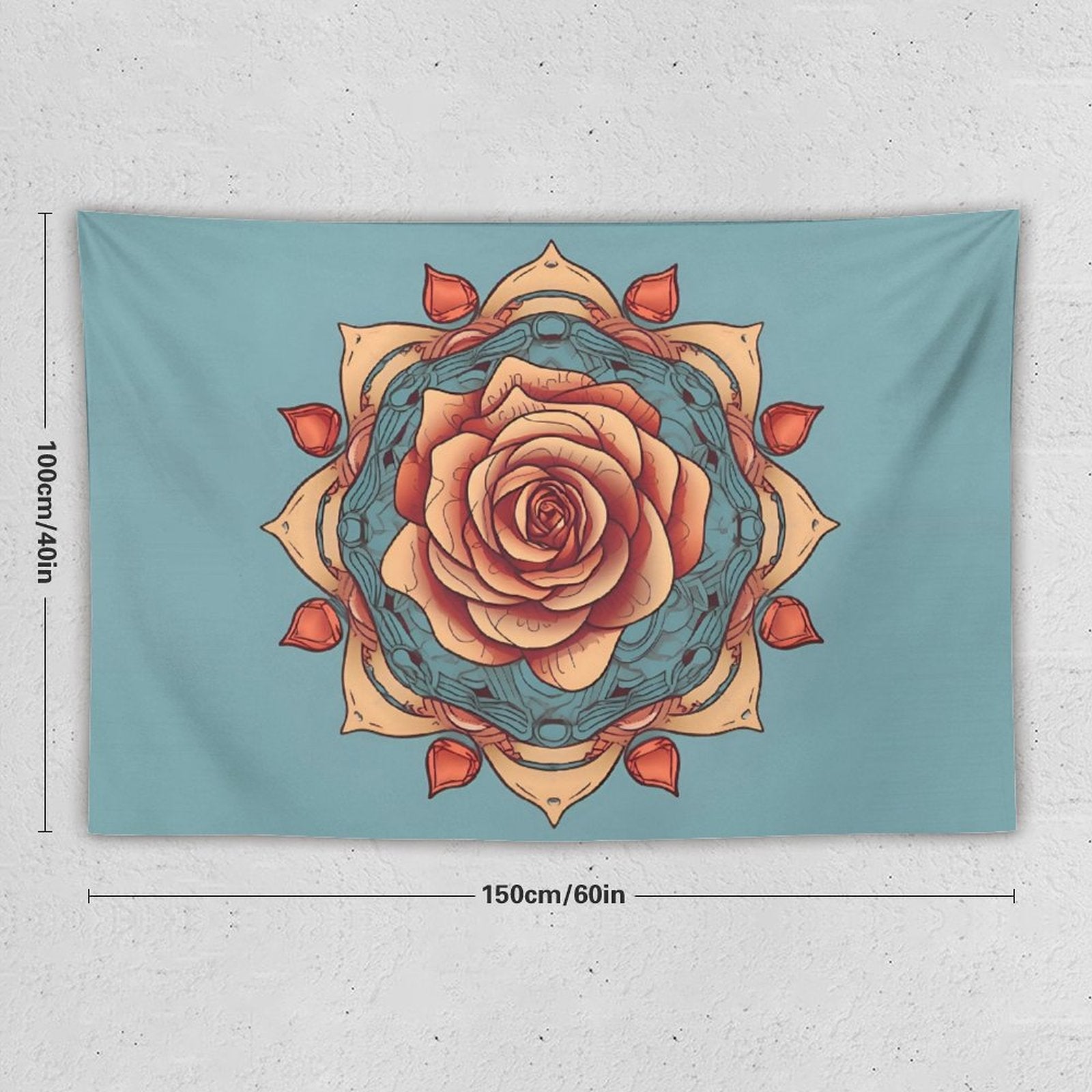 Tapiz de pared de rosas