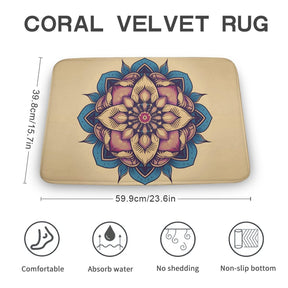 Lotus Coral Velvet Rug