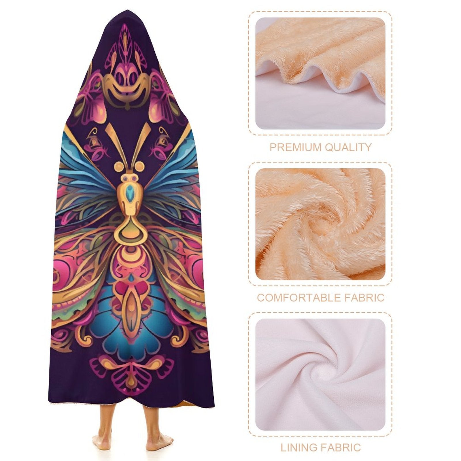 Butterfly Hooded Blanket