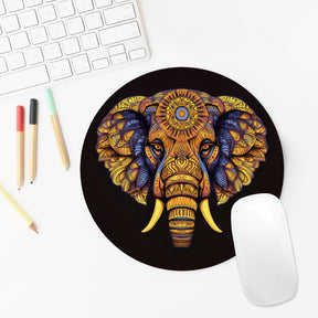 Elephant Round Mouse Pad